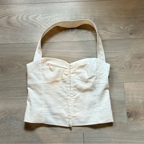 ZARA LINEN BLEND TOP - Picture 7 of 10